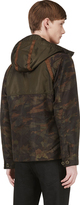 Thumbnail for your product : Moncler Green Camo Print Hooded Jacket