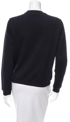 Carven Lace-Accented Pullover Sweatshirt