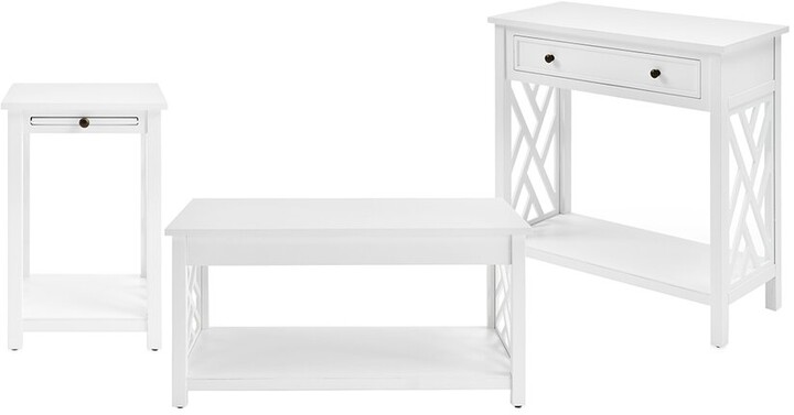 Alaterre Coventry 36In Coffee Table End Table With Tray & Entryway/Console/Sofa Table