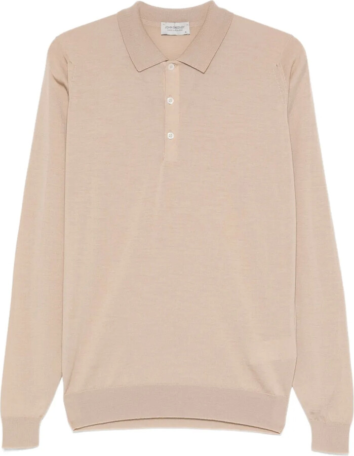 John Smedley Belper long sleeve polo shirt