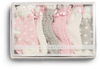 Elegant Baby Baby's Six-Pack Cotton Sock Set