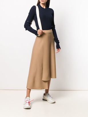 Mrz Wrap-Style Wool Skirt