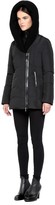 Thumbnail for your product : Mackage Troya-F4 Black Down Jacket With Knit Hood Trim