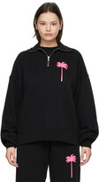 Thumbnail for your product : Palm Angels Black Printed Palm Tree Turtleneck Sweatshirt