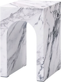 ACME Furniture Fritzy End Table In White Engineered Stone