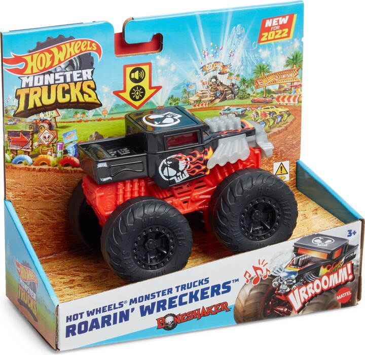 Hot Wheels Monster Trucks Roarin Wreckers Bone Shaker
