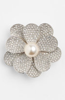 Thumbnail for your product : Tasha Pavé Flower & Faux Pearl Brooch