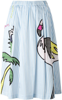 Mira Mikati mixed print A-line skirt - women - Cotton/Spandex/Elastane - 40