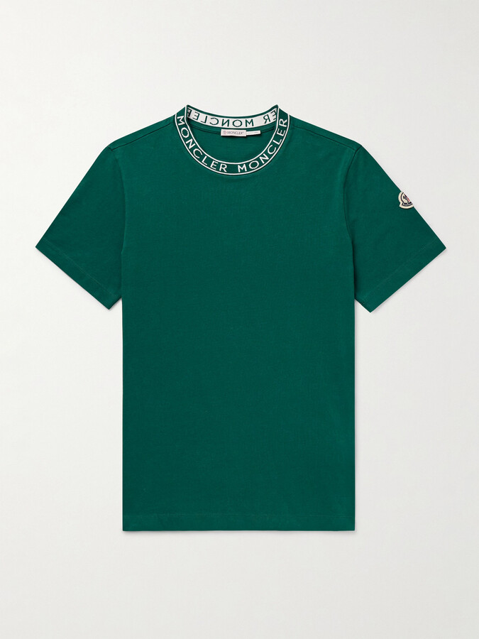 Moncler Slim-Fit Logo-Appliquéd Cotton-Jersey T-Shirt