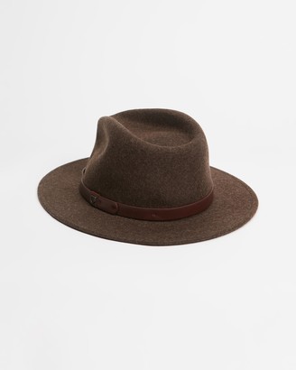 Brixton Brown Hats - Messer Fedora - Size L at The Iconic