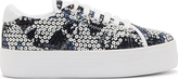 Thumbnail for your product : Carven White Sequinned No Name Edition Sneakers