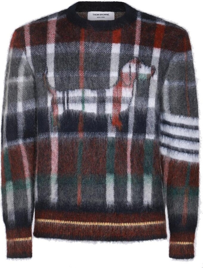 Thom Browne Checked Crewneck Jumper