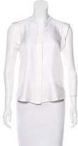 Thumbnail for your product : Draper James Sleeveless Silk Lace-Accented Top