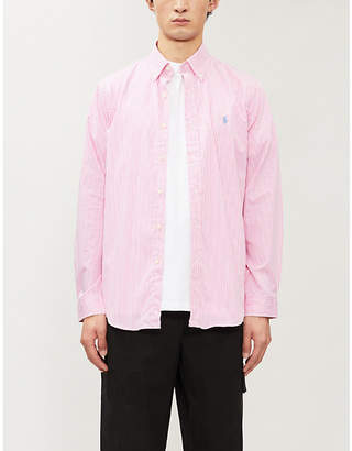 Polo Ralph Lauren Button-down slim-fit cotton-poplin shirt