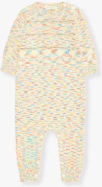 The Bonnie Mob Rainbow Mystic Space Dye Round-Neck Cotton Knitted Romper 0-18 Months 3-6 Months