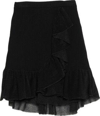 Sandro Midi Skirt Black - ShopStyle