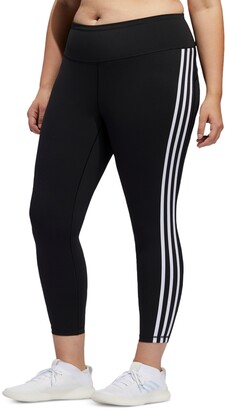 adidas Plus Size Believe This 3-Stripe High-Rise Leggings - ShopStyle