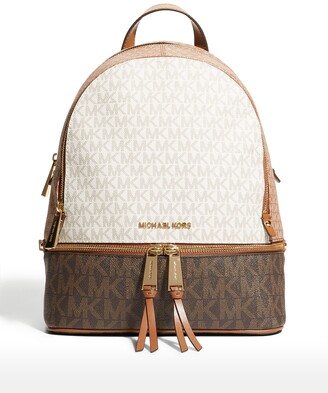 rhea medium logo jacquard backpack