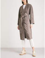 Thumbnail for your product : Brunello Cucinelli Double-breasted suede trench coat