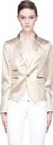 Thumbnail for your product : DSquared 1090 Dsquared2 Gold Honeycomb Jacquard Silk Maggie Blazer
