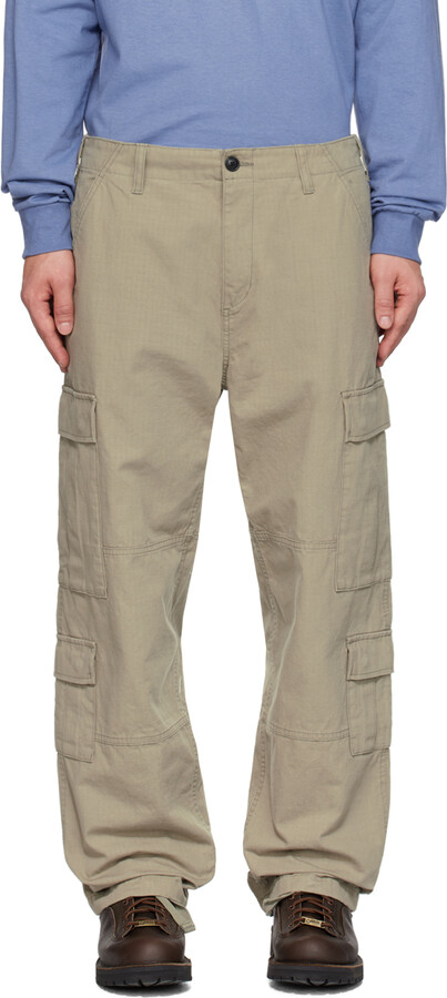 Stussy Khaki Surplus Cargo Pants ShopStyle Trousers