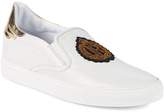 Thumbnail for your product : John Richmond Patch Leather Slip-On Sneakers