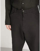 Thumbnail for your product : Isabel Benenato Military relaxed-fit linen trousers