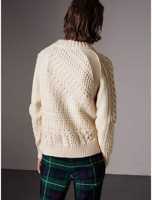 Burberry Wool Cashmere Aran Sweater