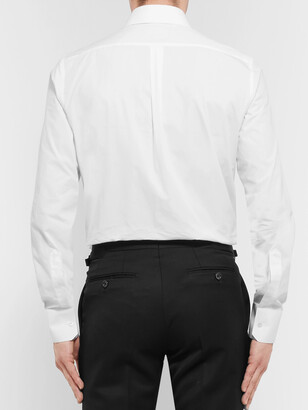 Dolce & Gabbana White Slim-Fit Cotton-Poplin Shirt - Men - White