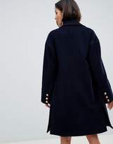 Thumbnail for your product : Morgan military coat with contrast velvet trim detail