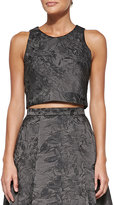 Thumbnail for your product : Alice + Olivia Kesten Sleeveless Jacquard Crop Top