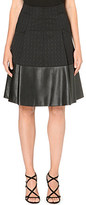 Thumbnail for your product : Karen Millen Faux-leather hem skirt