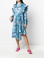 Thumbnail for your product : Balenciaga Floral Print Ruffle-Trimmed Dress