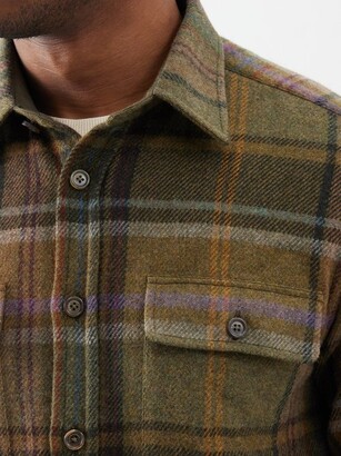 Ralph Lauren Purple Label Bradley Checked Wool-blend Shirt