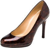 Thumbnail for your product : Stuart Weitzman Platswoon Patent Leather Pump, Cognac/Tortuga