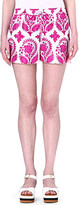 Thumbnail for your product : Diane von Furstenberg Foliage gathered waist shorts