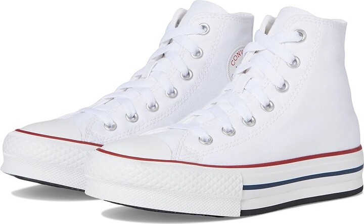 Converse Kids Chuck Taylor All Star Eva Lift Platform (Little Kid) Boys Shoes White/Garnet/Navy : 12 Little Kid M, Canvas/Cotton