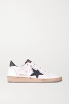 Thumbnail for your product : Golden Goose Ball Star Glittered Distressed Leather Sneakers