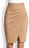 Thumbnail for your product : L'Agence Asymmetrical Draped-Pleat Wrap-Effect Skirt
