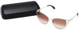 Thumbnail for your product : Alexander McQueen Cat Eye Metal Sunglasses - Womens - Brown Gold