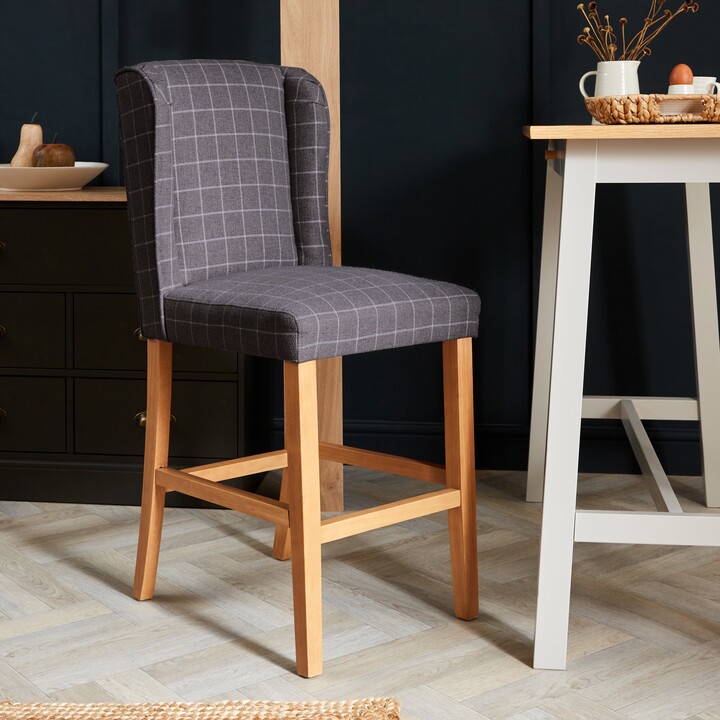 Dunelm Oswald Bar Stool Grey ShopStyle