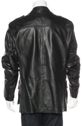 Just Cavalli Leather Field Jacket