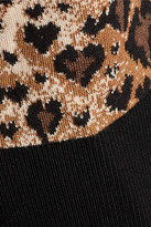 Thumbnail for your product : RED Valentino Leopard-Print Wool-Blend Cardigan