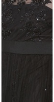 Thumbnail for your product : Marchesa Embroidered Dress with Pleated Tulle