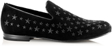 Thumbnail for your product : Jimmy Choo Sloane Black Suede Slippers With Glitter Stars