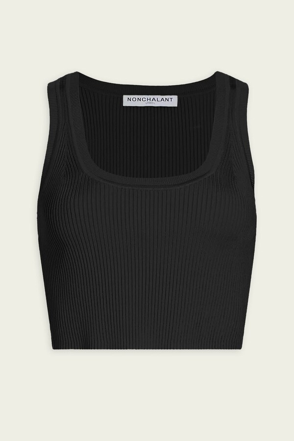 NONchalant Label Eve Crop Top in Black