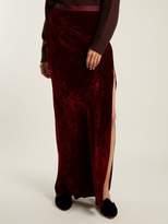 Thumbnail for your product : Nili Lotan Maya Velvet Maxi Skirt - Womens - Burgundy