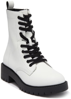 steve madden white combat boots