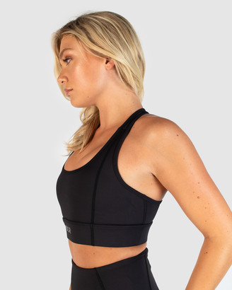 Muscle Republic - Women's Black Crop Tops - Structure Sports Bra - Size One Size, XS at The Iconic