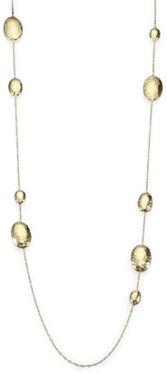 Ippolita Classico Long 18K Yellow Gold Hammered Multi-Station Layering Necklace
